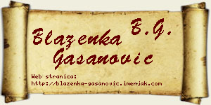 Blaženka Gašanović vizit kartica